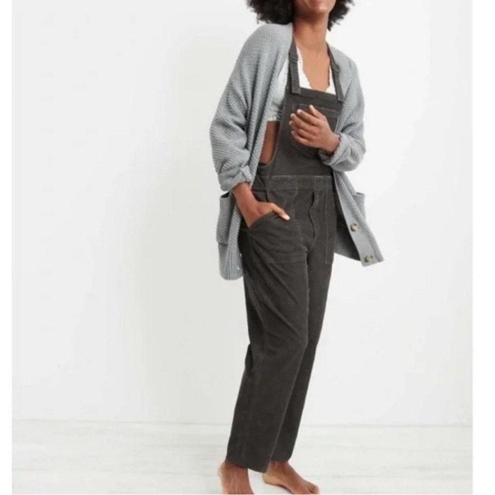 NWT AERIE Werk & Play Gray Overalls Size XS